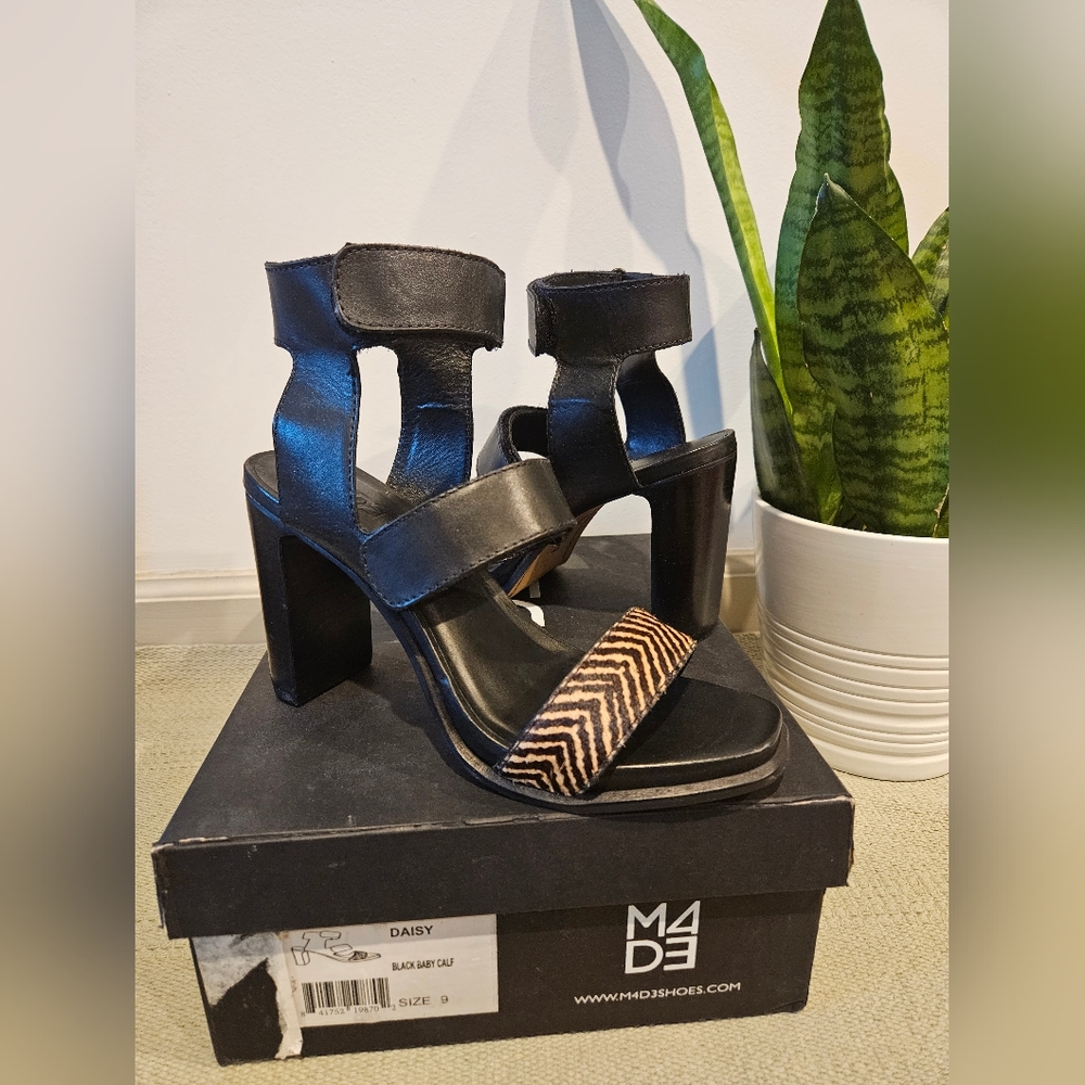 Anthropologie M4D3 Daisy calf sandals